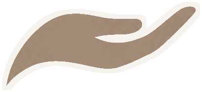 Bàn tay nâng đỡ tạo thành thanh ngang của chữ H trong logo Handle